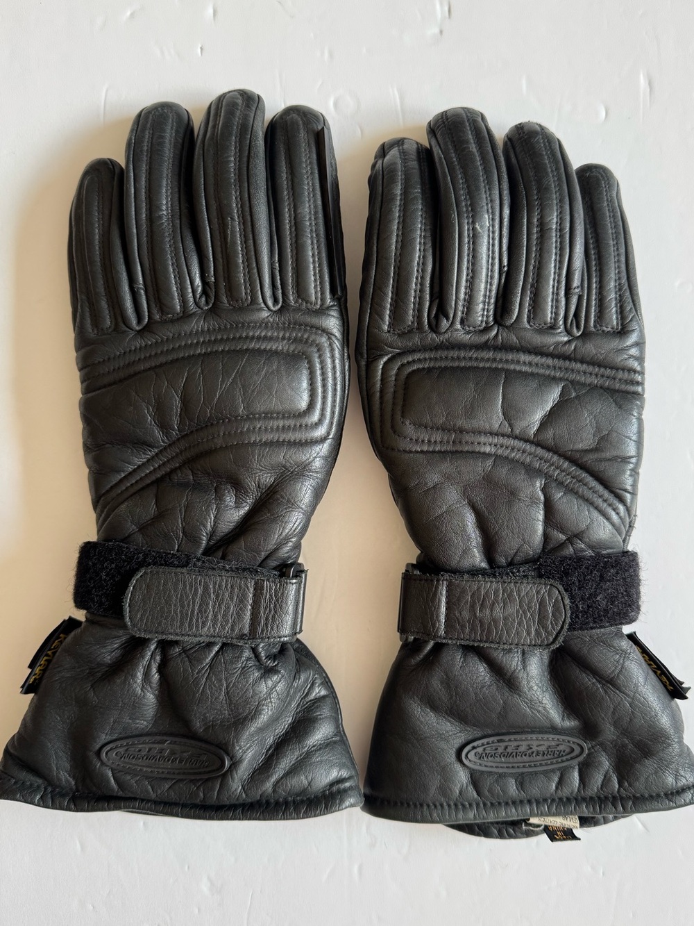 Men's Black Leather Insulated Gloves - Harley Davison